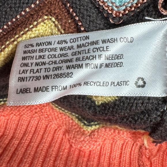 Missoni X Target Chevron Knit Long Sleeves Longline Full Zip Hoodie Jacket Large - Picture 16 of 16